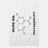 Olijfolie voor langere levensduur (molecule) theedoek (Verticaal)