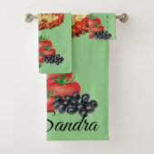 Olijfolie voor tomatenbrood bad handdoek (Insitu)