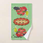 Olijfolie voor tomatenbrood bad handdoek (Handdoek)