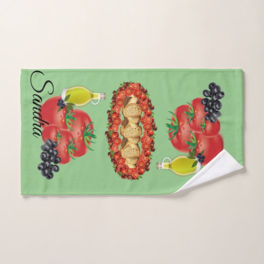Olijfolie voor tomatenbrood bad handdoek (Handdoek)