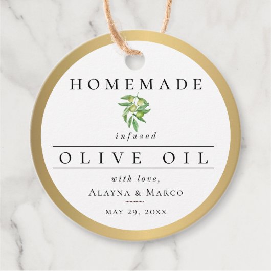 Olijfolie Weddenschap Bedankjes Labels (Voorkant)