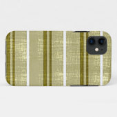  olijfolie, witte strepen patroon 2 Case-Mate iPhone case (Achterkant (horizontaal))