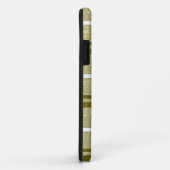  olijfolie, witte strepen patroon 2 Case-Mate iPhone case (Achterkant/rechts)