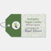 Olijfolie Zelfgemaakte bad- en lichaamslabel | Lab Cadeaulabel (Achterkant Horizontaal)