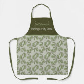 Olijfpatroon Achtergrond Tweelaagse tekst Schort (Voorkant)