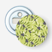 Olijfpatroon Button Flesopener (Voorkant)