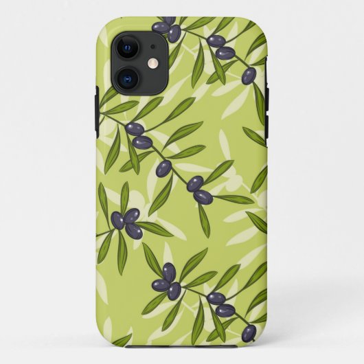 Olijfpatroon Case-Mate iPhone Case (Achterkant)