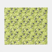 Olijfpatroon Fleece Deken (Voorkant (Horizontaal))