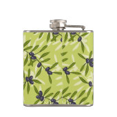 Olijfpatroon Heupfles (Achterkant)