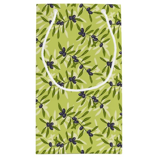 Olijfpatroon Klein Cadeauzakje (Achterkant)