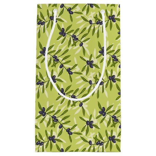 Olijfpatroon Klein Cadeauzakje (Voorkant)