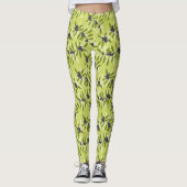 Olijfpatroon Leggings (Voorkant)