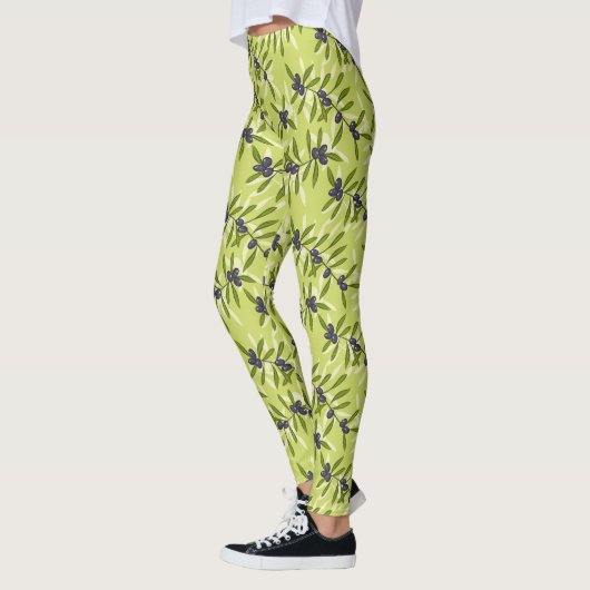 Olijfpatroon Leggings (Links)
