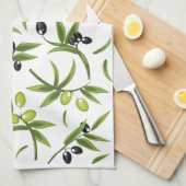  Olijfpatroon Theedoek (Quarter Fold)