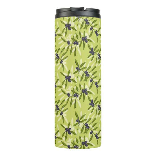 Olijfpatroon Thermosbeker (Achterkant)