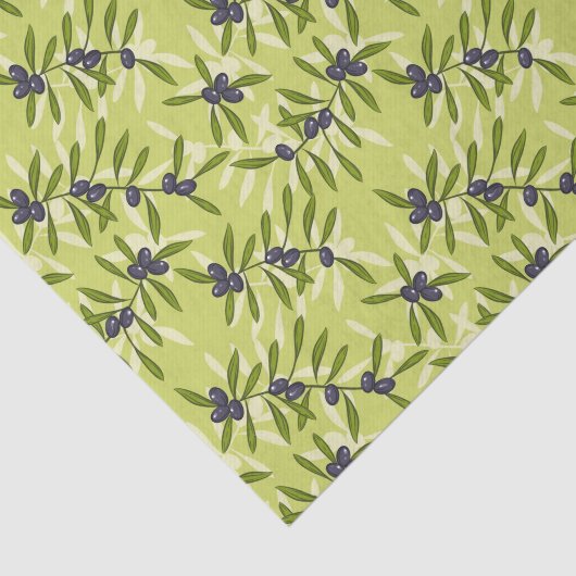 Olijfpatroon Tissuepapier (Detail)