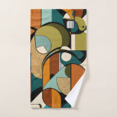 Olijfpatroon van de Pop | Retro-geïnspireerde kuns Bad Handdoek (Handdoek)