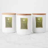Olijfproductlabel Roze Gouden Frame Logo Monogram Voedselcontainer Etiket (Flessen)