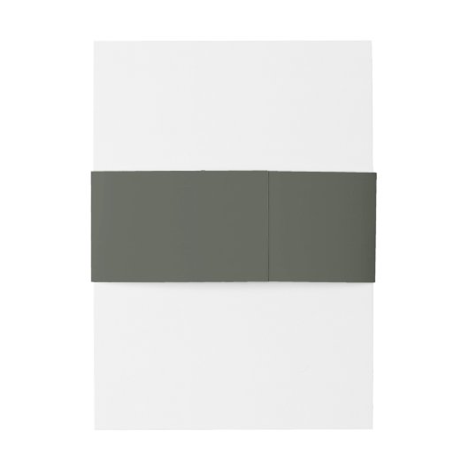  olijfsalie Bloemkam Monogram Huwelijk Uitnodigingen Wikkel (Achterkant Voorbeeld)