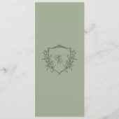 olijfsalie Crest Classic Elegant Wedding Menu (Achterkant)