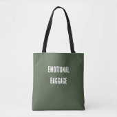 Olijfsalie Emotionele Bagage Minimalistisch Tote Bag (Voorkant)