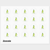 Olijfschildpad Ronde Sticker (Vel)