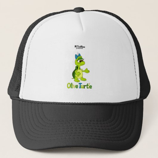 Olijfschildpad trucker pet (Voorkant)