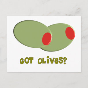 Olijfsdesign Gifts "Heb je Olijven?" Briefkaart