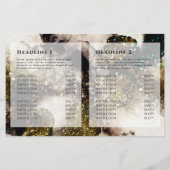 Olijfsmaragdgroene waterverf bifold brochure (Achterkant)