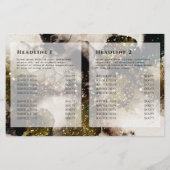 Olijfsmaragdgroene waterverf bifold brochure (Achterkant)