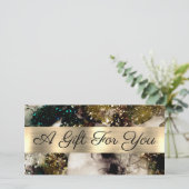 Olijfsmaragdgroene waterverf cadeaubon (Staand voorkant)