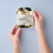 Olijfsmaragdgroene waterverf flyer (Hand)