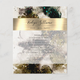 Olijfsmaragdgroene waterverf flyer