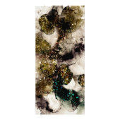 Olijfsmaragdgroene waterverf prijslijst reclamekaart (Achterkant)