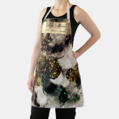 Olijfsmaragdgroene waterverf schort (Insitu)