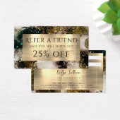 Olijfsmaragdgroene waterverf verwijzingskaart visitekaartje (Bureau)