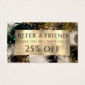 Olijfsmaragdgroene waterverf verwijzingskaart visitekaartje (Voorkant)