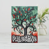 Olijfsymfonie van vrede زيتونفلس ط ي ن kaart (Staand voorkant)