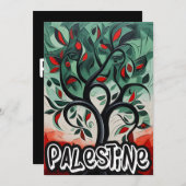 Olijfsymfonie van vrede زيتونفلس ط ي ن kaart (Voorkant / Achterkant)