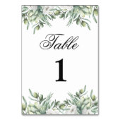 Olijftafelnummer. Italiaanse bruiloft. zomertuin Kaart (Voorkant)