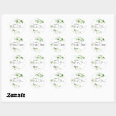 Olijftak Baby shower Modern minimalistisch Ronde Sticker (Vel)