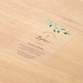 olijftak Baptisme Acryl Uitnodigingen (Laagn)