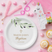 olijftak Baptisme Papieren Bordje (Feest)