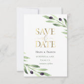 olijftak | behalve de datum van de uitnodiging (Voorkant)