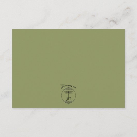 Olijftak Boeketten Bruiloft Details Informatiekaartje (Achterkant)