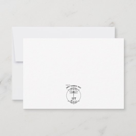 Olijftak Boeketten Bruiloft Save The Date (Achterkant)