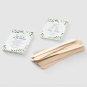 Olijftak Boho Garden Huwelijksprogramma Fan Handwaaier (Niet-gemonteerd)