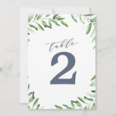 Olijftak Boho Tuin Tafel Nummer Kaart (Voorkant)