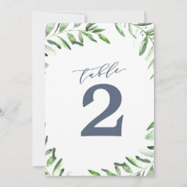 Olijftak Boho Tuin Tafel Nummer Kaart