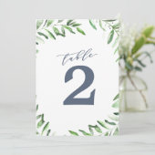 Olijftak Boho Tuin Tafel Nummer Kaart (Staand voorkant)